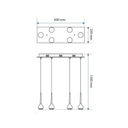 Alclara RAIN 6 Nowoczesna lampa Kule LED 6 x 3,8W