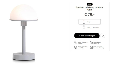 COCO MAISON Lampa stołowa Stefano zewnętrzna USB COCO MAISON Lampa stołowa Stefano zewnętrzna USB