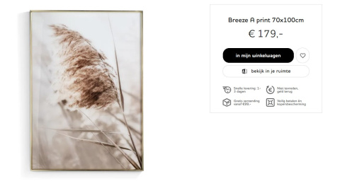 COCO MAISON Obraz szklany breeze 70x100cm COCO MAISON Obraz szklany breeze 70x100cm