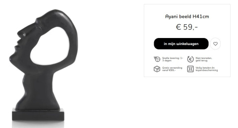 COCOmaison Figurka/Posąg Ayani wys. 41 cm COCOmaison Figurka/Posąg Ayani wys. 41 cm