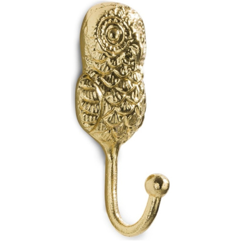COCOmaison Cliff Hak ścienny Sowa Złota wys. 14cm COCOmaison Cliff Hak ścienny Sowa Złota wys. 14cm