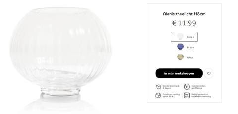 COCOmaison Świecznik Alanis W8cm biały COCOmaison Świecznik Alanis W8cm biały