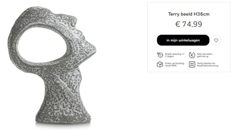 COCOmaison figurka/Posąg Terry wys. 36 cm COCOmaison figurka/Posąg Terry wys. 36 cm