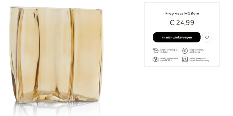 COCOmaison wazon szklany Frey wys. 18 cm COCOmaison wazon szklany Frey wys. 18 cm