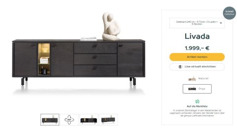 Komoda 240 cm H&H Livada Onyx Komoda 240 cm H&H Livada Onyx