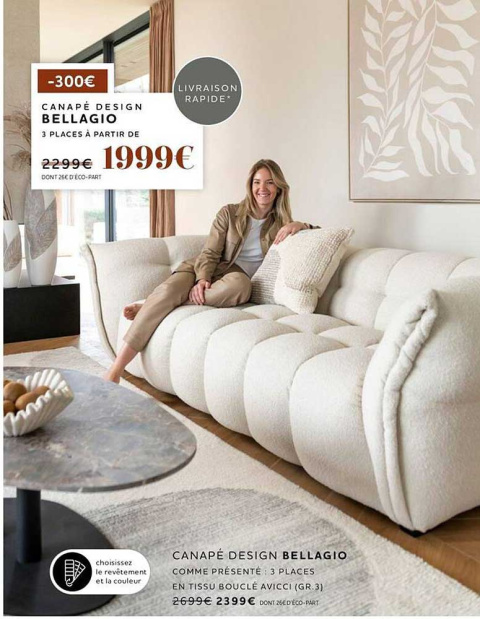 Sofa Xooon Bellagio 2,5-osobowa wybór tapicerki Sofa Xooon Bellagio 2,5-osobowa wybór tapicerki