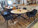 Stół Avalox 130 x 110 cm driftwood/vitage oak centralna noga