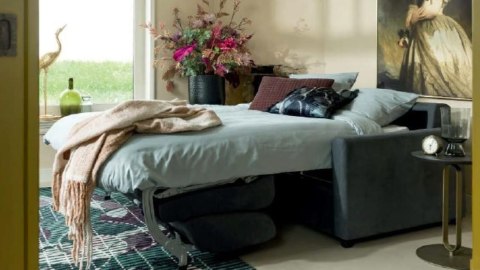 Sofa Veymont z funkcją spania stelaż 160 cm + materac, wybór tapicerki Sofa Veymont z funkcją spania stelaż 160 cm + materac, wybór tapicerki