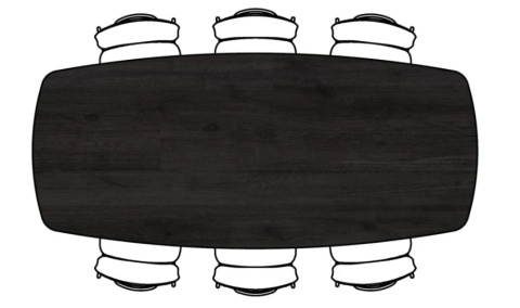 Stół Xooon Arvada 250 x 110 cm Oval lity dąb onyx Stół Xooon Arvada 250 x 110 cm Oval lity dąb onyx