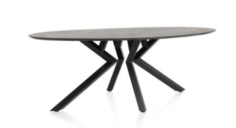 Stół Xooon Masura 220 x 105 cm elipsa antracyt Stół Xooon Masura 220 x 105 cm elipsa antracyt