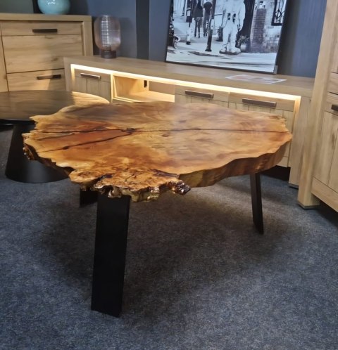 Stolik z plastra czeczota topoli 115 x 100 Stolik z plastra czeczota topoli 115 x 100