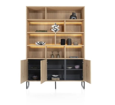 [na zamówienie] Bufet Castello Henders& Hazel 150 cm z 3 drzwiami i 9 wnękami (+ LED)