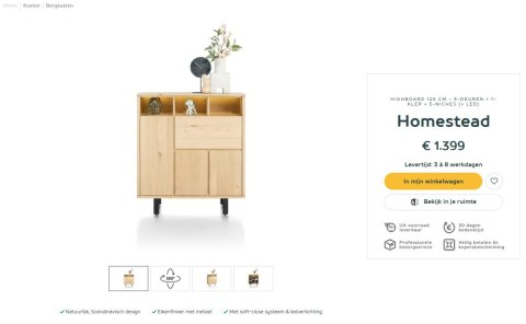 [na zamówienie] Komoda 125 cm Homestead Henders& Hazel