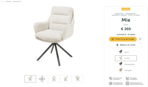 [na zamówienie] Krzesło Mia Henders& Hazel kremowe