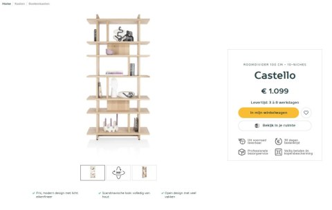 [na zamówienie] Regał parawan Castello Henders& Hazel 100 cm
