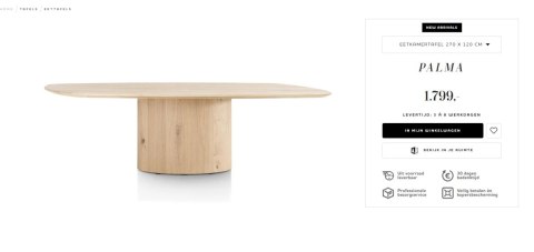 [na zamówienie] Stół Palma Xooon 270 x 120 cm