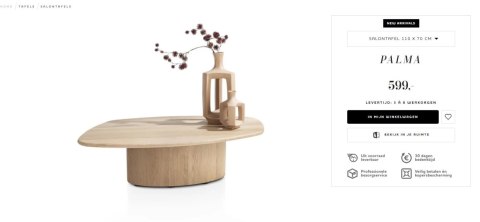 [na zamówienie] Stolik kawowy Palma Xooon 110 x 70 cm