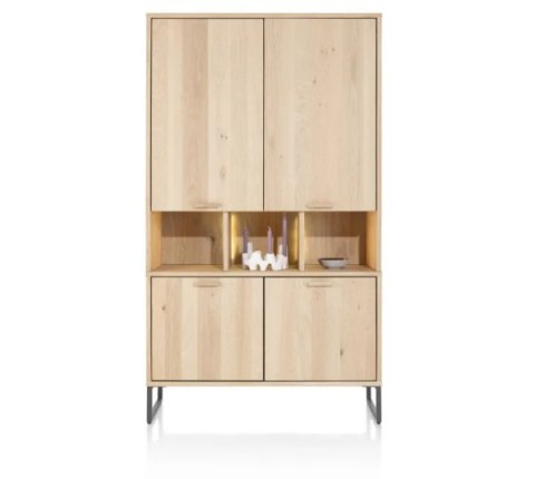 [na zamówienie] Szafa Castello Henders& Hazel 123 cm z 4 drzwiami i 3 wnękami (+ LED)