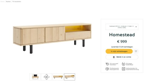 [na zamówienie] Szafka RTV Homestead 210 cm Henders& Hazel