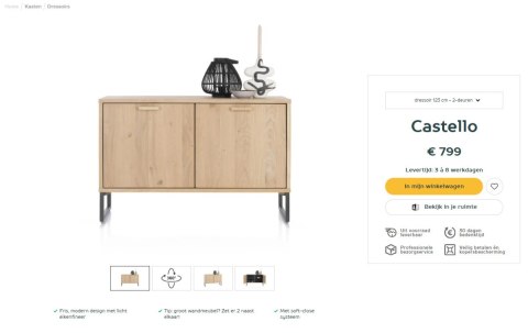 [na zamówienie] komoda Castello Henders& Hazel 123 cm