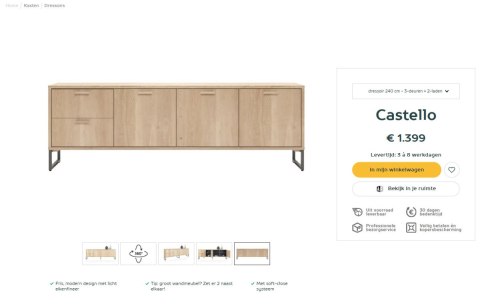 [na zamówienie] komoda Castello Henders& Hazel 240 cm