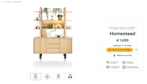 [na zamówienie] komoda z nadstawką 150 cm Homestead Henders& Hazel