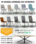 Zestaw stół H&H Metalox 190+ 50 x 100 cm + komplet krzeseł