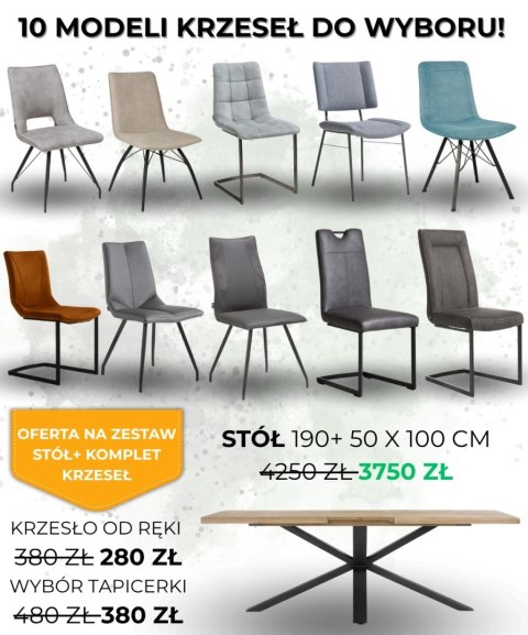 Zestaw stół H&H Metalox 190+ 50 x 100 cm + komplet krzeseł Zestaw stół H&H Metalox 190+ 50 x 100 cm + komplet krzeseł