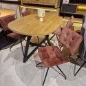 Zestaw stół NYBORG 150 x 110 cm lub 150 x 100 cm + 4 krzesła MANOU