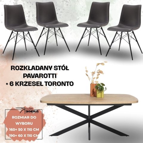 Zestaw stół PAVAROTTI (pająk)+ 6 krzeseł TORONTO Zestaw stół PAVAROTTI (pająk)+ 6 krzeseł TORONTO