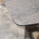 [M od ręki, Defekt] Stół rozkładany Pavalon 140-190x100 cm na centralnej nodze, blat Primo Laminato (HPL) w kolorze antracytowym