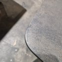 [M od ręki, Defekt] Stół rozkładany Pavalon 140-190x100 cm na centralnej nodze, blat Primo Laminato (HPL) w kolorze antracytowym