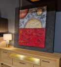 Obraz na Sklejce "Planety 3D" 120x120 cm - Autorska Technika Fakturowa