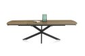 Stół industrialny rozkładany ASPEN 200-278 cm, blat lity dąb, noga pająk
