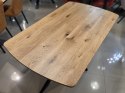 Stół industrialny rozkładany ASPEN 200-278 cm, blat lity dąb, noga pająk