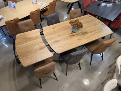 Stół industrialny rozkładany ASPEN 200-278 cm, blat lity dąb, noga pająk Stół industrialny rozkładany ASPEN 200-278 cm, blat lity dąb, noga pająk
