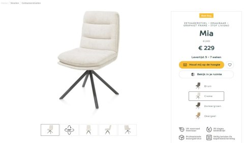 [od ręki] Krzesło Mia Henders& Hazel kremowe