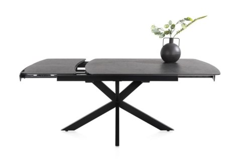 [od ręki] Stół rozkładany Pavalon 140-190x100 cm na centralnej nodze, blat Primo Laminato (HPL) w kolorze antracytowym