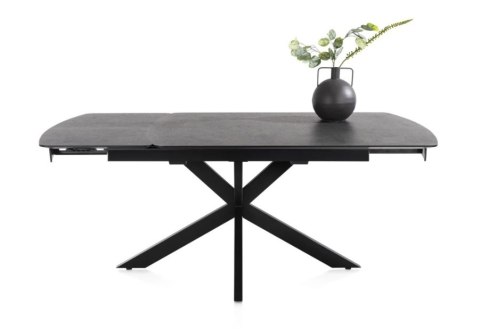 [od ręki] Stół rozkładany Pavalon 140-190x100 cm na centralnej nodze, blat Primo Laminato (HPL) w kolorze antracytowym