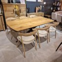 [K] Stół industrialny rozkładany ASPEN 200-278 cm, blat lity dąb, noga pająk