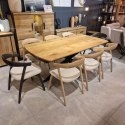 [K] Stół industrialny rozkładany ASPEN 200-278 cm, blat lity dąb, noga pająk