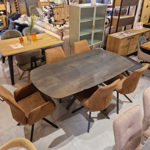 (K - od ręki) Stół Lazio Henders& Stół rozkładany z blatem caramicznym 140 x 100 cm (+ 2 x 35 cm)