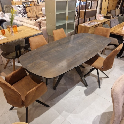 (K - od ręki) Stół Lazio Henders& Stół rozkładany z blatem caramicznym 140 x 100 cm (+ 2 x 35 cm)