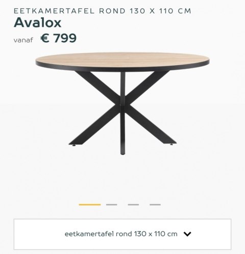 [M] Stół Avalox 130 x 110 cm driftwood/vitage oak centralna noga