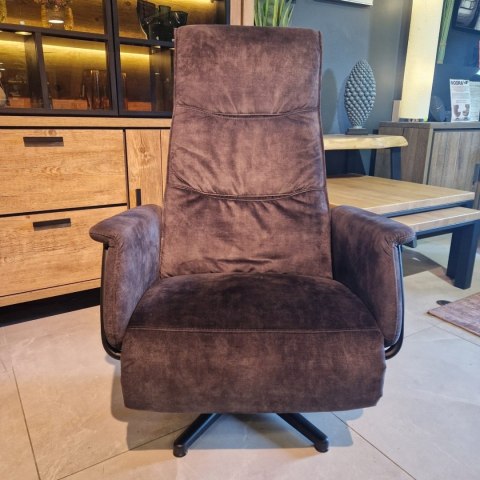 [K] Elektryczny Fotel Relaksacyjny Stelvio z 3 Silnikami w Aksamitnej Tapicerce Karese