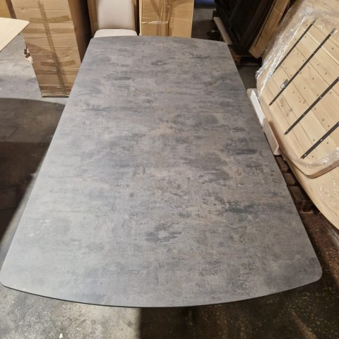 [M, od ręki DEFEKT#3] Największy stół rozkładany Pavalon 200-278x100 cm na centralnej nodze, blat Primo (HPL), kolor antracyt