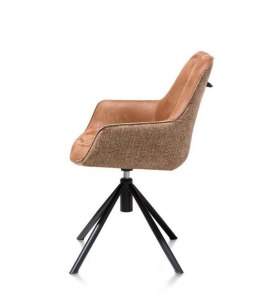 Nowoczesne krzesło obrotowe Habufa Jill koniak plecionka