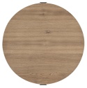 Stolik Kawowy ZADE Okrągły Ø 75 cm, fornir dębowy Dune, 1 szuflada