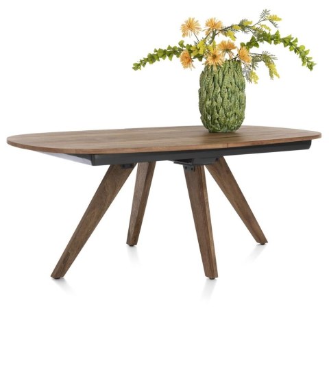 (R, od ręki) Stół Rozkładany EVEREST 190 (+ 60) x 110 cm, fornir z dymionego drzewa mango, Happy@Home