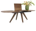 (R, od ręki) Stół Rozkładany EVEREST 190 (+ 60) x 110 cm, fornir z dymionego drzewa mango, Happy@Home